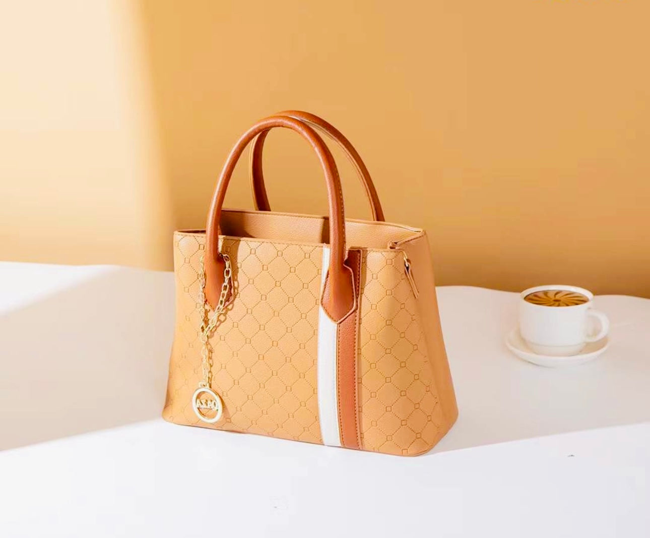 Beige fashion tote